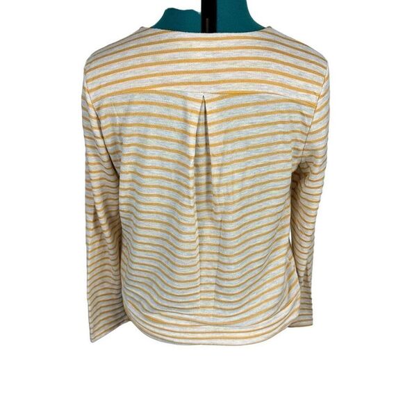Alya cream and yellow striped blouse - Picture 2 of 7